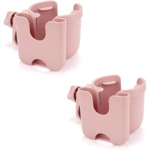imageAccmor Stroller Cup Holder with Phone Holder Bike Cup Holder Universal Cup Holder for Uppababy Nuna Doona Strollers 2in1 Cup Phone Holder for Stroller Bike AccessoryAll Light Pink  All Light Pink