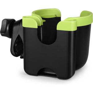 imageAccmor Stroller Cup Holder with Phone Holder Bike Cup Holder Universal Cup Holder for Uppababy Nuna Doona Strollers 2in1 Cup Phone Holder for Stroller Bike AccessoryMix Green