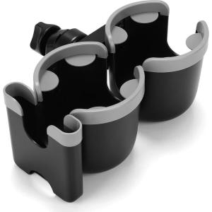 imageAccmor Stroller Cup Holder with Phone Holder Bike Cup Holder Universal Cup Holder for Uppababy Nuna Doona Strollers 2in1 Cup Phone Holder for Stroller Bike AccessoryDouble HolderGrey