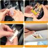 imageAccmor Car Picture Holder and Visor Photo Clip 2 Pack Clear Acrylic Magnetic Photo Holder for Sun Visor Vehicle Accessories Personalized Car Picture Frame Suitable for Family Couple Pet PhotosWhite Straight  Wavy