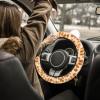 imageAccmor Fuzzy Car Steering Wheel Cover with Cute Ears NonSlip Leopard Warm Fluffy Auto Wheel Cover Soft Plush Furry Car Accessories Decor for Women Girls Universal 15 inch Fit Vehicle Truck SUVs