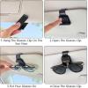imageAccmor Sunglasses Holder for Car Black Sun Visor Sunglass and Ticket Card Clip OneHandedOperation Glasses Eyeglasses Hanger Mount Universal Car Interior Accessories for Auto SUV Truck Pickup1