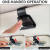 imageAccmor Sunglasses Holder for Car Black Sun Visor Sunglass and Ticket Card Clip OneHandedOperation Glasses Eyeglasses Hanger Mount Universal Car Interior Accessories for Auto SUV Truck Pickup2