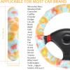 imageFuzzy Steering Wheel Cover for Women Girls Accmor Universal Fit 15 inch Fur Car Wheel Cover amp Handbrake Cover amp Gear Shift Cover Set Fashion Leopard Winter Warm Fluffy Vehicle Wheel ProtectorColorfulColorful Leopard