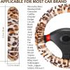 imageFuzzy Steering Wheel Cover for Women Girls Accmor Universal Fit 15 inch Fur Car Wheel Cover amp Handbrake Cover amp Gear Shift Cover Set Fashion Leopard Winter Warm Fluffy Vehicle Wheel ProtectorBeigeLeopard