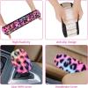 imageFuzzy Steering Wheel Cover for Women Girls Accmor Universal Fit 15 inch Fur Car Wheel Cover amp Handbrake Cover amp Gear Shift Cover Set Fashion Leopard Winter Warm Fluffy Vehicle Wheel ProtectorColorfulBlack Leopard