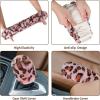 imageFuzzy Steering Wheel Cover for Women Girls Accmor Universal Fit 15 inch Fur Car Wheel Cover amp Handbrake Cover amp Gear Shift Cover Set Fashion Leopard Winter Warm Fluffy Vehicle Wheel ProtectorPinkBrown Leopard