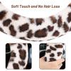 imageFuzzy Steering Wheel Cover for Women Girls Accmor Universal Fit 15 inch Fur Car Wheel Cover amp Handbrake Cover amp Gear Shift Cover Set Fashion Leopard Winter Warm Fluffy Vehicle Wheel ProtectorBeigeDark Brown Leopard