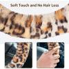 imageFuzzy Steering Wheel Cover for Women Girls Accmor Universal Fit 15 inch Fur Car Wheel Cover amp Handbrake Cover amp Gear Shift Cover Set Fashion Leopard Winter Warm Fluffy Vehicle Wheel ProtectorBeigeLeopard