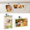imageAccmor Car Picture Holder and Visor Photo Clip 2 Pack Clear Acrylic Magnetic Photo Holder for Sun Visor Vehicle Accessories Personalized Car Picture Frame Suitable for Family Couple Pet PhotosWhite 2 Straight