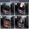 imageAccmor Car Trash Can Small Garbage Bag for Car with Support Plate Hanging Auto Organizer Storage Pockets Portable Automotive Garbage Bin with 60 Pcs Trash Bags Vehicle Dustbin for SUV Truck VanNavy BlueFlower