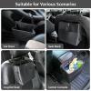 imageAccmor Car Trash Can Small Garbage Bag for Car with Support Plate Hanging Auto Organizer Storage Pockets Portable Automotive Garbage Bin with 60 Pcs Trash Bags Vehicle Dustbin for SUV Truck VanBlack