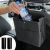 imageAccmor Car Trash Can Small Garbage Bag for Car with Support Plate Hanging Auto Organizer Storage Pockets Portable Automotive Garbage Bin with 60 Pcs Trash Bags Vehicle Dustbin for SUV Truck VanBlack