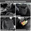 imageAccmor Car Trash Can Small Garbage Bag for Car with Support Plate Hanging Auto Organizer Storage Pockets Portable Automotive Garbage Bin with 60 Pcs Trash Bags Vehicle Dustbin for SUV Truck VanBlack