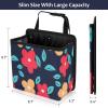 imageAccmor Car Trash Can Small Garbage Bag for Car with Support Plate Hanging Auto Organizer Storage Pockets Portable Automotive Garbage Bin with 60 Pcs Trash Bags Vehicle Dustbin for SUV Truck VanNavy BlueFlower