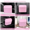 imageAccmor Car Trash Can with Lid Leakproof Vehicle Garbage Organizer Holder Bin with 60 Pcs Trash Bags Mini Auto Dustbin Interior Accessories Storage Container for SUV Office HomePinkPink Rhinestone