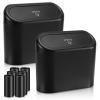 imageAccmor Car Trash Can with Lid Leakproof Vehicle Garbage Organizer Holder Bin with 60 Pcs Trash Bags Mini Auto Dustbin Interior Accessories Storage Container for SUV Office HomeBlack