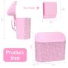 imageAccmor Car Trash Can with Lid Leakproof Vehicle Garbage Organizer Holder Bin with 60 Pcs Trash Bags Mini Auto Dustbin Interior Accessories Storage Container for SUV Office HomePinkPink Rhinestone