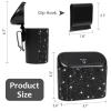 imageAccmor Car Trash Can with Lid Leakproof Vehicle Garbage Organizer Holder Bin with 60 Pcs Trash Bags Mini Auto Dustbin Interior Accessories Storage Container for SUV Office HomeBlackBlack Rhinestone