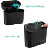 imageAccmor Car Trash Can with Lid Leakproof Vehicle Garbage Organizer Holder Bin with 60 Pcs Trash Bags Mini Auto Dustbin Interior Accessories Storage Container for SUV Office HomeBlack