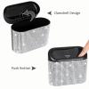 imageAccmor Car Trash Can with Lid Leakproof Vehicle Garbage Organizer Holder Bin with 60 Pcs Trash Bags Mini Auto Dustbin Interior Accessories Storage Container for SUV Office HomeBlackWhite Rhinestone