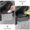imageAccmor Car Trash Can with Lid Leakproof Vehicle Garbage Organizer Holder Bin with 60 Pcs Trash Bags Mini Auto Dustbin Interior Accessories Storage Container for SUV Office HomeBlackWhite Rhinestone