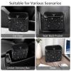 imageAccmor Car Trash Can with Lid Leakproof Vehicle Garbage Organizer Holder Bin with 60 Pcs Trash Bags Mini Auto Dustbin Interior Accessories Storage Container for SUV Office HomeCarbon FibreBlack Rhinestone
