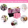 imageAccmor Mini Car Trash Can Bags for Auto Trash Bin 120 Count Small Garbage Bags Organizer TearResistant Liner Refills Vehicle Trash Can is not Included BlackPink