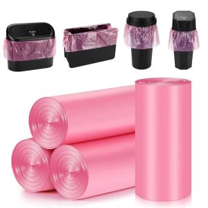 imageAccmor Mini Car Trash Can Bags for Auto Trash Bin 120 Count Small Garbage Bags Organizer TearResistant Liner Refills Vehicle Trash Can is not Included BlackPink
