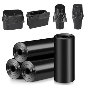 imageAccmor Mini Trash Bags for Car 4 Rolls60 Counts Small LeakProof Car Garbage Bin Bag Multipurpose for Auto Waste Can amp Desktop Disposable Cars Litter Accessories Vehicle Dustbin is not Included4