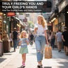 image:imageAccmor Toddler Waist Leash HandsFree Baby Safety Belt Anti Lost Waist Link with Lock Reflective Kids Leash Child Secure Public Walking Tether for Boys Girls amp ADHDASD Autistic ChildrenBlack