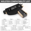 image:imageGun Holster for MenWomen Universal Holsters IWBOWB 9mm Holsters for Carry 380 Pistols Holster Suitable for Glock MampP Shield amp Subcompact Compact Similar HandgunBlack Standard