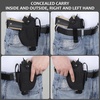 image:imageGun Holster for MenWomen Universal Holsters IWBOWB 9mm Holsters for Carry 380 Pistols Holster Suitable for Glock MampP Shield amp Subcompact Compact Similar HandgunBlack with Mag Pouch