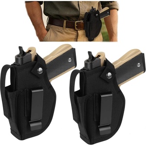 image:imageGun Holster for MenWomen Universal Holsters IWBOWB 9mm Holsters for Carry 380 Pistols Holster Suitable for Glock MampP Shield amp Subcompact Compact Similar HandgunBlack with Mag Pouch  2 Pack