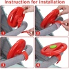 image:imageAccmor Stroller Steering Wheel Toy Simulated Steering Wheel for Stroller Shopping Carts Cart Universal Detachable Pretend Driving Funny Toy AttachmentRed