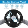 image:imageAccmor Stroller Steering Wheel Toy Simulated Steering Wheel for Stroller Shopping Carts Cart Universal Detachable Pretend Driving Funny Toy AttachmentBlack