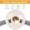 image:imageAccmor Stroller Steering Wheel Toy Simulated Steering Wheel for Stroller Shopping Carts Cart Universal Detachable Pretend Driving Funny Toy AttachmentWhite