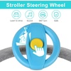 image:imageAccmor Stroller Steering Wheel Toy Simulated Steering Wheel for Stroller Shopping Carts Cart Universal Detachable Pretend Driving Funny Toy AttachmentBlue
