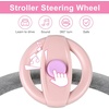 image:imageAccmor Stroller Steering Wheel Toy Simulated Steering Wheel for Stroller Shopping Carts Cart Universal Detachable Pretend Driving Funny Toy AttachmentPink