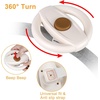 image:imageAccmor Stroller Steering Wheel Toy Simulated Steering Wheel for Stroller Shopping Carts Cart Universal Detachable Pretend Driving Funny Toy AttachmentWhite