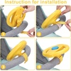 image:imageAccmor Stroller Steering Wheel Toy Simulated Steering Wheel for Stroller Shopping Carts Cart Universal Detachable Pretend Driving Funny Toy AttachmentYellow