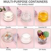 image:imageAccmor 10 Pcs Mini Glass Jars with Lids 018035053071 OZ Makeup Travel Containers with Inner Liners amp 5 Spatulas LeakProof Reusable Makeup Sample Container for Creams Lotion Essential OilsBlack