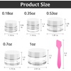 image:imageAccmor 10 Pcs Mini Glass Jars with Lids 018035053071 OZ Makeup Travel Containers with Inner Liners amp 5 Spatulas LeakProof Reusable Makeup Sample Container for Creams Lotion Essential OilsBlack White