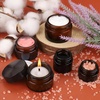 image:imageAccmor 10 Pcs Mini Glass Jars with Lids 018035053071 OZ Makeup Travel Containers with Inner Liners amp 5 Spatulas LeakProof Reusable Makeup Sample Container for Creams Lotion Essential OilsAmber