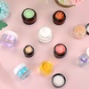 image:imageAccmor 10 Pcs Mini Glass Jars with Lids 018035053071 OZ Makeup Travel Containers with Inner Liners amp 5 Spatulas LeakProof Reusable Makeup Sample Container for Creams Lotion Essential OilsAmber
