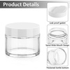 image:imageAccmor 10 Pcs Mini Glass Jars with Lids 018035053071 OZ Makeup Travel Containers with Inner Liners amp 5 Spatulas LeakProof Reusable Makeup Sample Container for Creams Lotion Essential OilsWhite