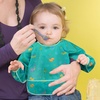 image:imageAccmor 4 Pack Long Sleeve Bibs Baby Smock Waterproof Sleeved Bib Smock for Baby Toddler 636 MonthsLake Blue DinosaurDark Blue ConstructionAnimalGreen Owl