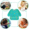 image:imageAccmor 4 Pack Long Sleeve Bibs Baby Smock Waterproof Sleeved Bib Smock for Baby Toddler 636 MonthsLake Blue DinosaurDark Blue ConstructionAnimalGreen Owl