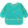 image:imageAccmor 4 Pack Long Sleeve Bibs Baby Smock Waterproof Sleeved Bib Smock for Baby Toddler 636 MonthsLake Blue DinosaurDark Blue ConstructionAnimalGreen Owl
