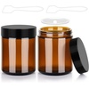 image:imageAccmor 4 oz Glass Jars with White Lids 4 Pack Empty Glass Jars Makeup Sample Container with Inner Liners Leakproof Round Airtight Cosmetic Travel Containers for Lotions Creams Candle MakingAmber